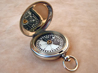 1910 British Army Officers  hunter cased pocket compass